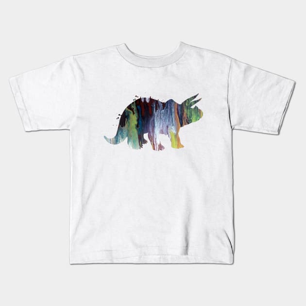 Triceratops Kids T-Shirt by TheJollyMarten